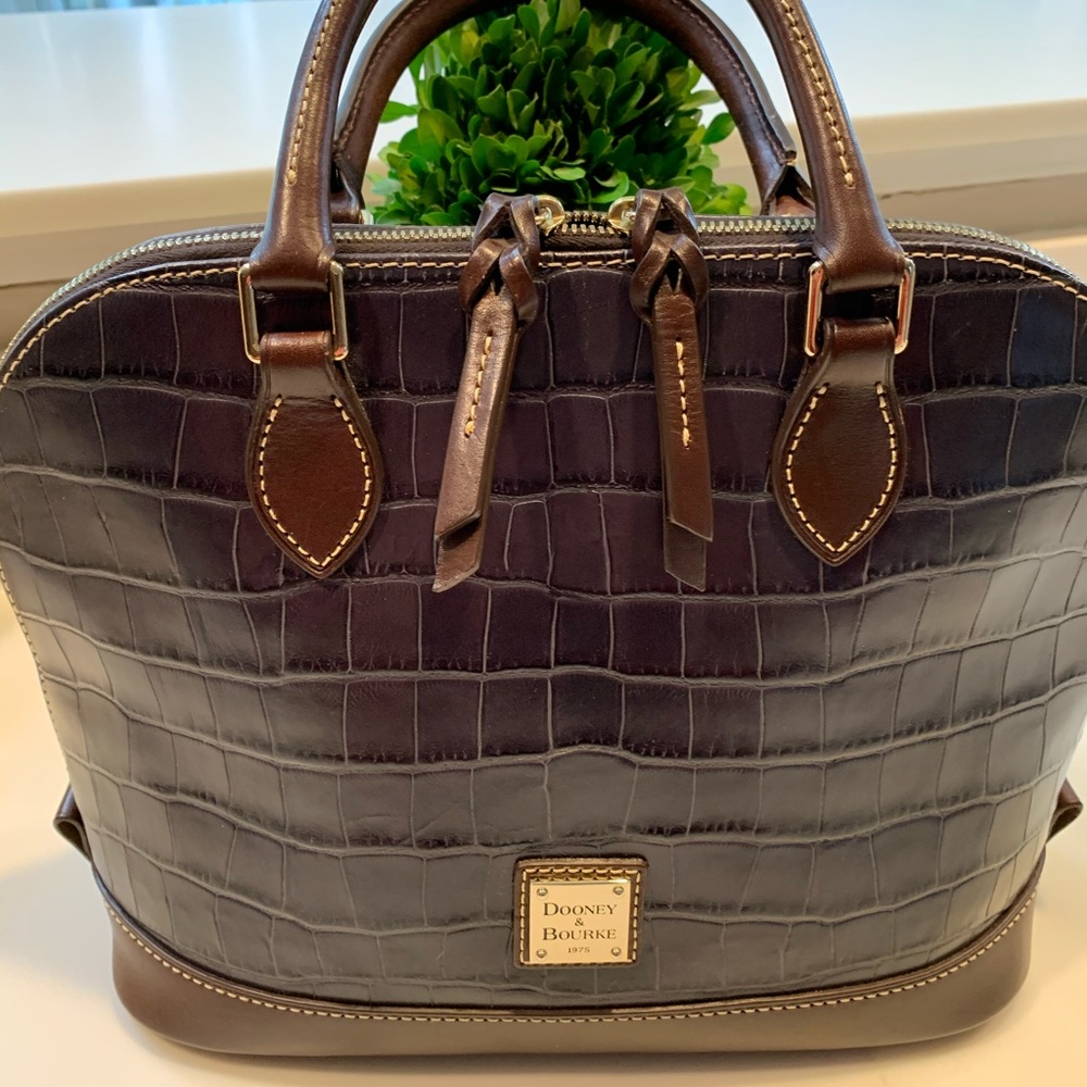 DOONEY & BOURKE CROC LEATHER SATCHEL